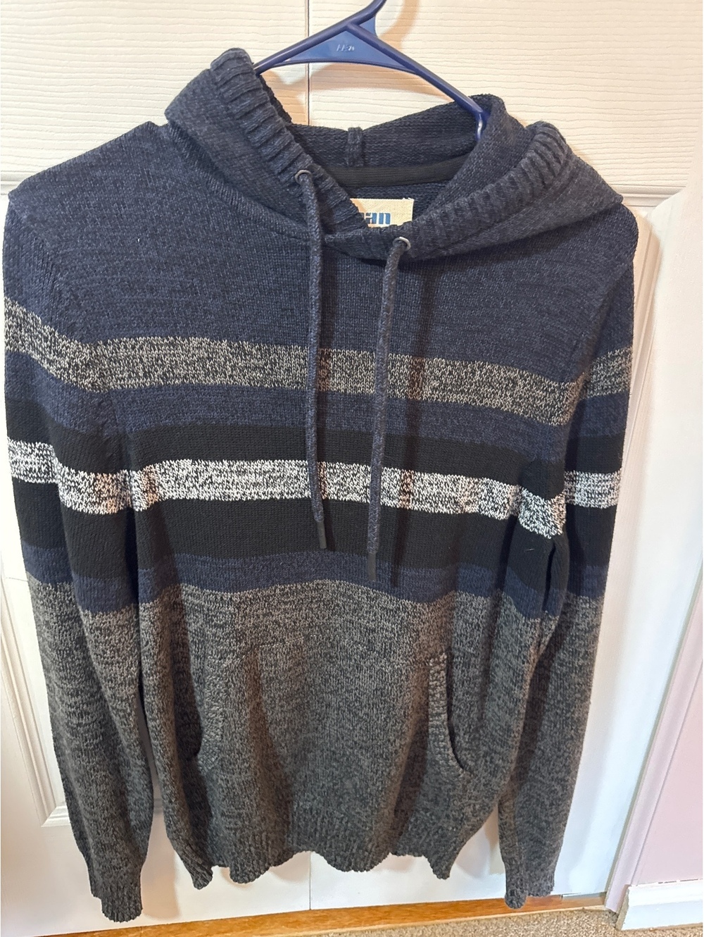 Urban Pipeline Men's Striped Pullover Hoodie Sweater Size S